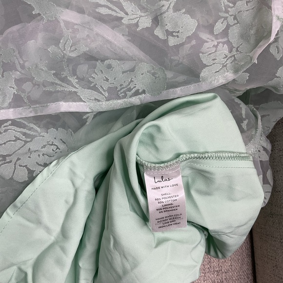 Lulus Glamorous Sweetie Sage Burnout Tie-Strap Bustier Floral Midi Dress NWT XL - Picture 12 of 14